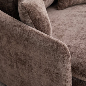 46.1" W Upholstered Oversized Swivel Accent Chair with Ottoman
