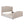 Marcella Upholstered Shelter Headboard Bed Set, King, Sky Neutral Beige Polyester