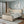Modern Bed With Curved Upholstered Headboard and Footboard