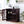 Modern Sideboard With Tempered Glass Doors - Ox Blood Red