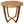 Outdoor Circular Wood Bistro Table With Curved Legs And Slat Panel Table Top - Teak
