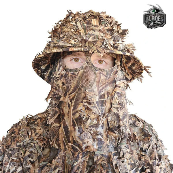 2-in-1 Leafy Face Mask and Bucket Hat (Adjustable, OSFM)