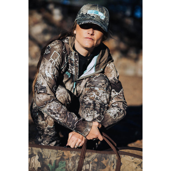 Distressed Camo Baseball Cap