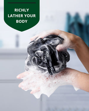 Bath Sponge Set of 3, Black - TRAPSKI