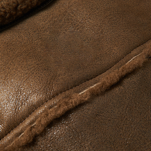 Men’s B3 Real Brown Sheepskin Shearling Aviator Leather Bomber Flying Jacket