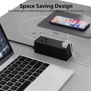 65W USB-C Power Strip Charger with USB + Dual USB-C, 2 USA Input - Fast Charging (NANFUSE-PS) - TRAPSKI