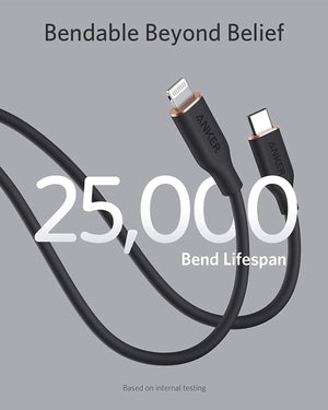 Anker <b>641</b> USB-C to Lightning Cable (Flow, 3 ft Silicone) - TRAPSKI