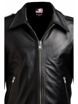 Men’s Vintage Black Leather Jacket – Black Leather Jacket for Men