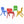 4-pack Colorful Stackable Plastic Children Chairs