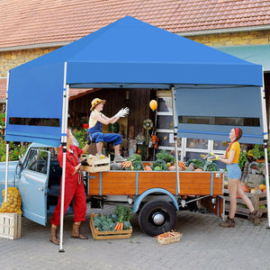 17 Feet x 10 Feet Foldable Pop Up Canopy with Adjustable Instant Sun Shelter