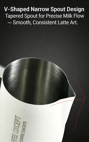 Pro Latte Art Pitcher - Eagle Beak Precision Spout 400ml/600ml, Advanced Patterns Under $25