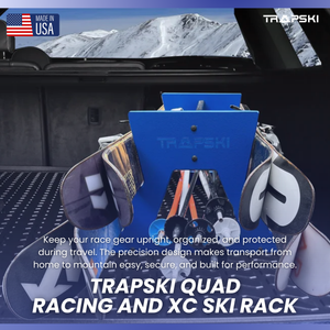 TRAPSKI QUAD All Mountain/Race/XC Ski and Standard Stance Snowboard Rack