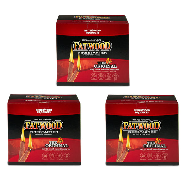 Betterwood Products 9910 Fatwood 10 Pound All Natural Firestarter (3 Pack)