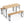 3-Piece Folding Picnic Table with Benches Fir Wood Portable Bear Camping SET