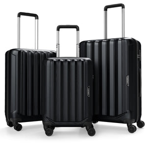 3-Piece Hardside Luggage Set (20/24/28 Inch) Lightweight with 3-Digital Lock