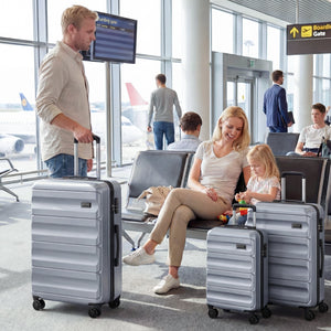 3-Piece Hardside Luggage Set 20/24/28 Inch Lightweight Hardside Suitcases