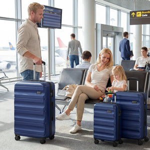 3-Piece Hardside Luggage Set 20/24/28 Inch Lightweight Hardside Suitcases