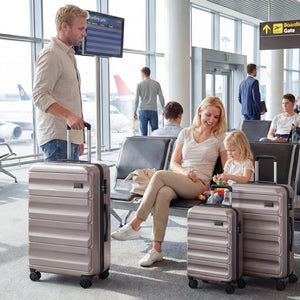3-Piece Hardside Luggage Set 20/24/28 Inch Lightweight Hardside Suitcases