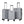 3-Piece Hardside Luggage Set Lightweight Hardside Suitcases with 8-Spinner Wheels