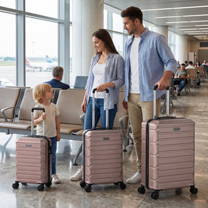 3-Piece Hardside Luggage Set Lightweight Hardside Suitcases with 8-Spinner Wheels