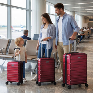 3-Piece Hardside Luggage Set Lightweight Hardside Suitcases with 8-Spinner Wheels