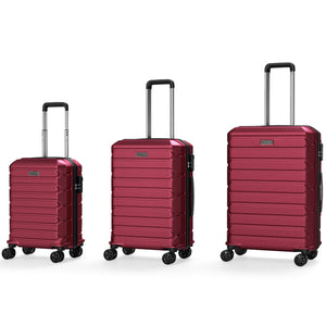 3-Piece Hardside Luggage Set Lightweight Hardside Suitcases with 8-Spinner Wheels