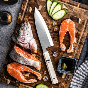 Terra Chef Knife with Faux Ivory Handle