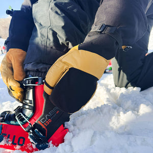 WoolTek Three Finger Waterproof Ski Gloves