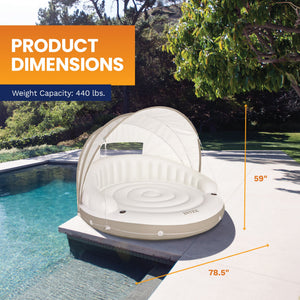 Intex Inflatable Canopy Island Float Lounge, 78.5" x 59"