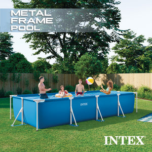 Intex 14.75' x 33" Rectangular Frame Above Ground Outdoor Backyard Swimming Pool