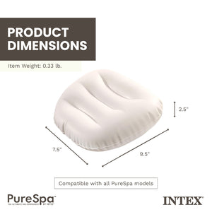 Intex Adjustable Spa Headrest with Head and Neck Support for Pool, Lawn, and Spa