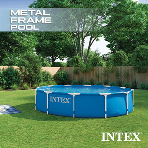 Intex 12' x 30" Metal Frame Swimming Pool w/ Filter Pump & Pool Maintenance Kit