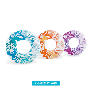 Intex 36 Inch Colorful Transparent Inflatable Swimming Pool Single Ring Float