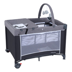 3-in-1 Portable Baby Crib and Playpen with Changing Table