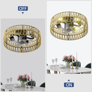 5 PCS Blades Ceiling Fan with Remote Control