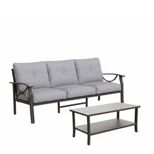 Patio Furniture Set with Coffee Table and Cushions for Backyard