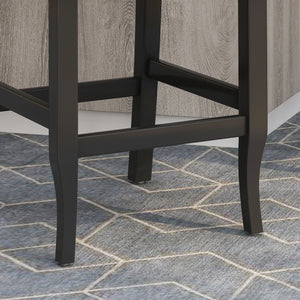 Vienna Fabric Tufted Counter Stool With Nailhead Accents (Set of 2)
