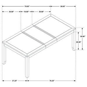 Centera - Rectangular Dining Table With Extension Leaf - Gray