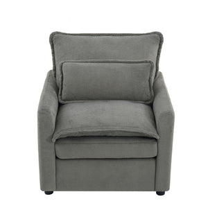 Modern Single Seat Accent Chair With Side Storage Pockets