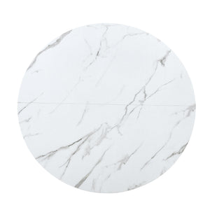 Round Dining Table With Cross Base, Modern Home Furniture