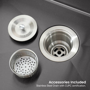 Stainless Steel Kitchen Sink, 23"x19" Single Bowl, Undermount Handmade Sink
