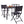 3 Piece Patio Bistro Set, Patio Set Of Foldable Patio Table And Chairs, Outdoor Patio Furniture Sets - Black