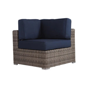 Modern Patio Rattan Sectional Set With Cushions