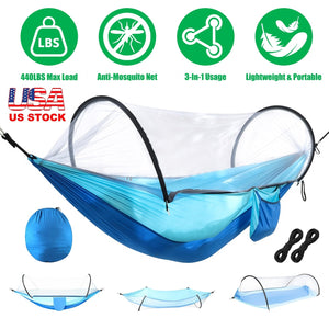 Camping Hammock with Mosquito Net 3-in-1 Portable 440lbs