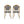 Outdoor PE Rattan and Aluminum French Bistro Chair, Set of 2