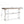 Console Sofa Table With 3 Shelves, Floral Carved Accent - Gray / White