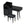 Modern Makeup Vanity Desk With Drawers Cabinet & Charging Port Engineered Wood Space Saving Design For Small Places - Black