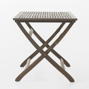 Blissique Outdoor Foldable Wood Dining Table With Slat Design