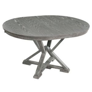 Dining Set With Extendable Round Table And 4 Upholstered Chairs