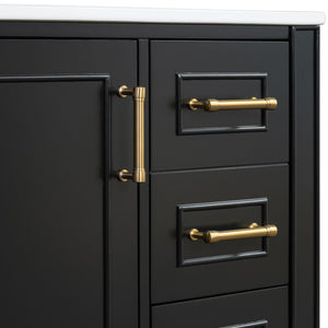 Traditional Bathroom Vanity Set With Soft Close Doors